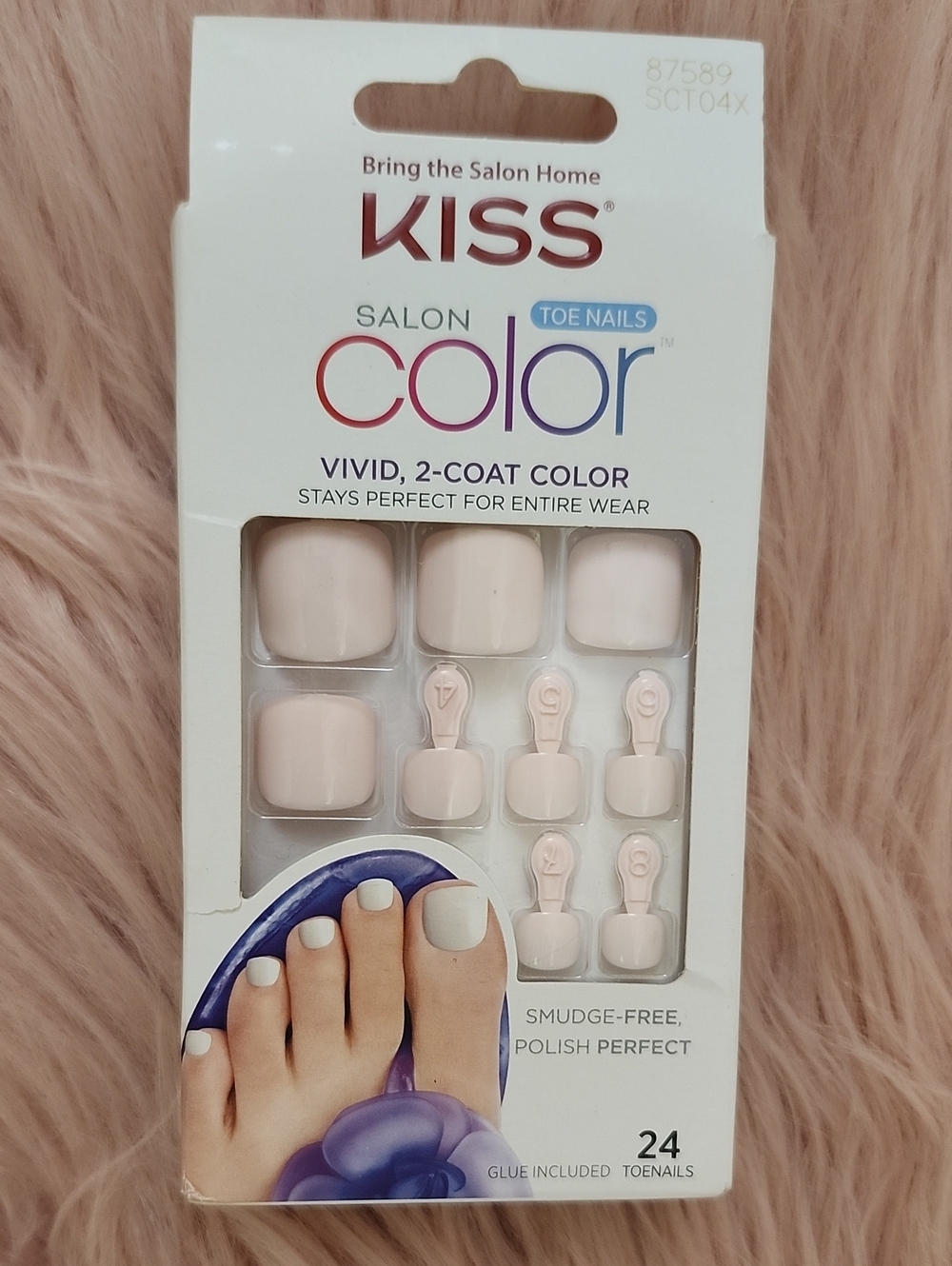 Brand New KISS SALON COLOR VIVID 2-COAT COLOR TOENAILS